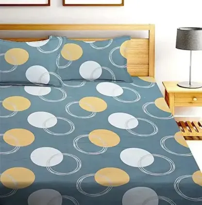 Cotton Elastic Fitted Double Bedsheets With 2 Pillow Covers (72*78* Upto 10 Inches) & 360 Degree Elasticated @ Just Rs.599/-