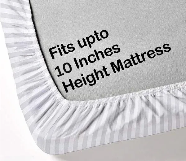 Cotton Elastic Fitted Double Bedsheets With 2 Pillow Covers (72*78* Upto 10 Inches) & 360 Degree Elasticated @ Just Rs.599/-