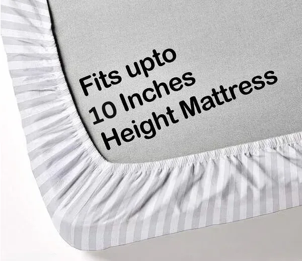 Cotton Elastic Fitted Double Bedsheets With 2 Pillow Covers (72*78* Upto 10 Inches) & 360 Degree Elasticated @ Just Rs.599/-