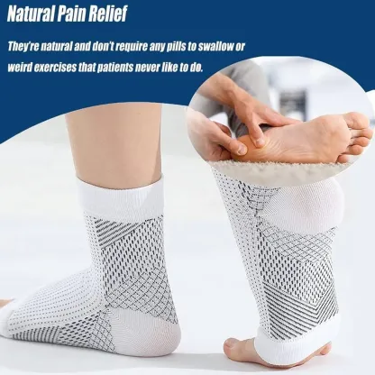  Compression Socks, Compression Socks for Women, Neuropathy Socks, Arch Support, Foot & Ankle Swelling, Achilles Tendon, Heel Pain, Injury Recovery