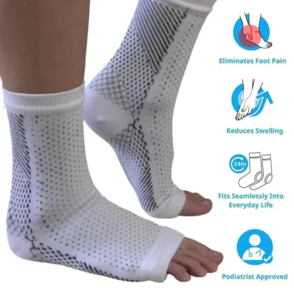  Compression Socks, Compression Socks for Women, Neuropathy Socks, Arch Support, Foot & Ankle Swelling, Achilles Tendon, Heel Pain, Injury Recovery