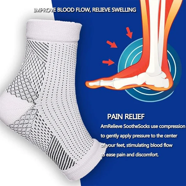  Compression Socks, Compression Socks for Women, Neuropathy Socks, Arch Support, Foot & Ankle Swelling, Achilles Tendon, Heel Pain, Injury Recovery