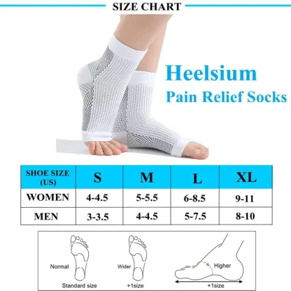  Compression Socks, Compression Socks for Women, Neuropathy Socks, Arch Support, Foot & Ankle Swelling, Achilles Tendon, Heel Pain, Injury Recovery