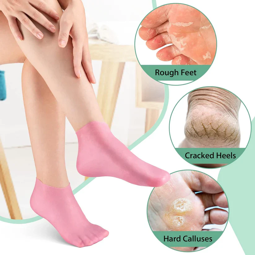 Foot Spa Pedicure Silicone Socks For Men & Women (Free Foot Moisturizer Cream) @ Just Rs.499/-