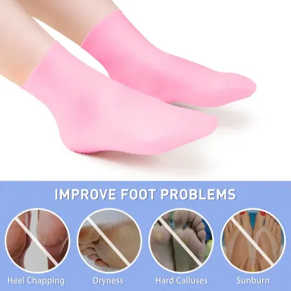Foot Spa Pedicure Silicone Socks For Men & Women (Free Foot Moisturizer Cream) @ Just Rs.499/-