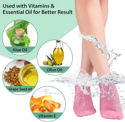 Foot Spa Pedicure Silicone Socks For Men & Women (Free Foot Moisturizer Cream) @ Just Rs.499/-