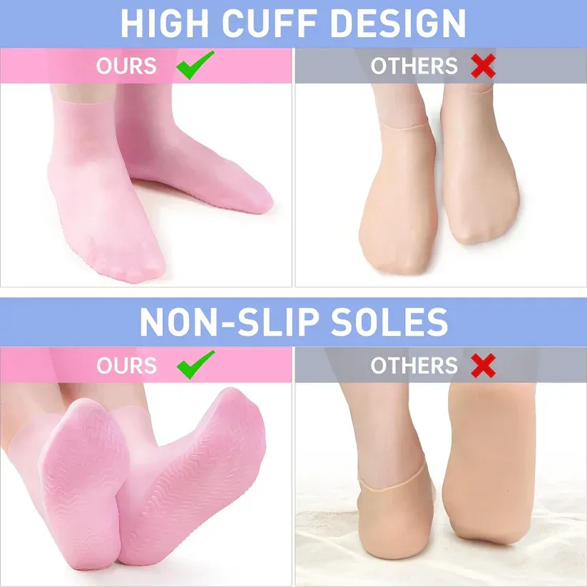 Foot Spa Pedicure Silicone Socks For Men & Women (Free Foot Moisturizer Cream) @ Just Rs.499/-