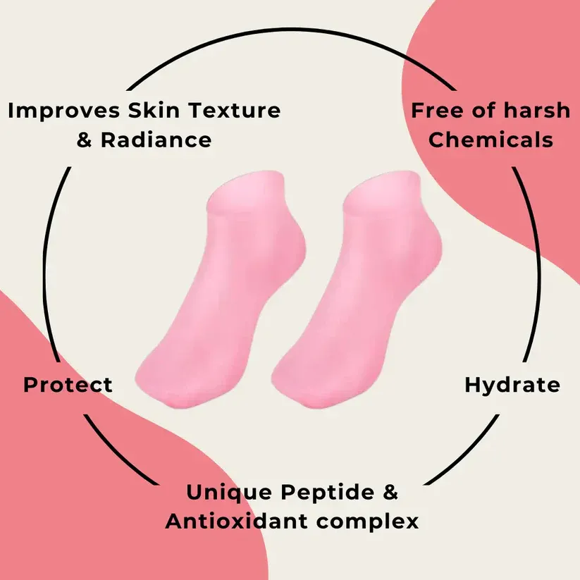 Foot Spa Pedicure Silicone Socks For Men & Women (Free Foot Moisturizer Cream) @ Just Rs.499/-