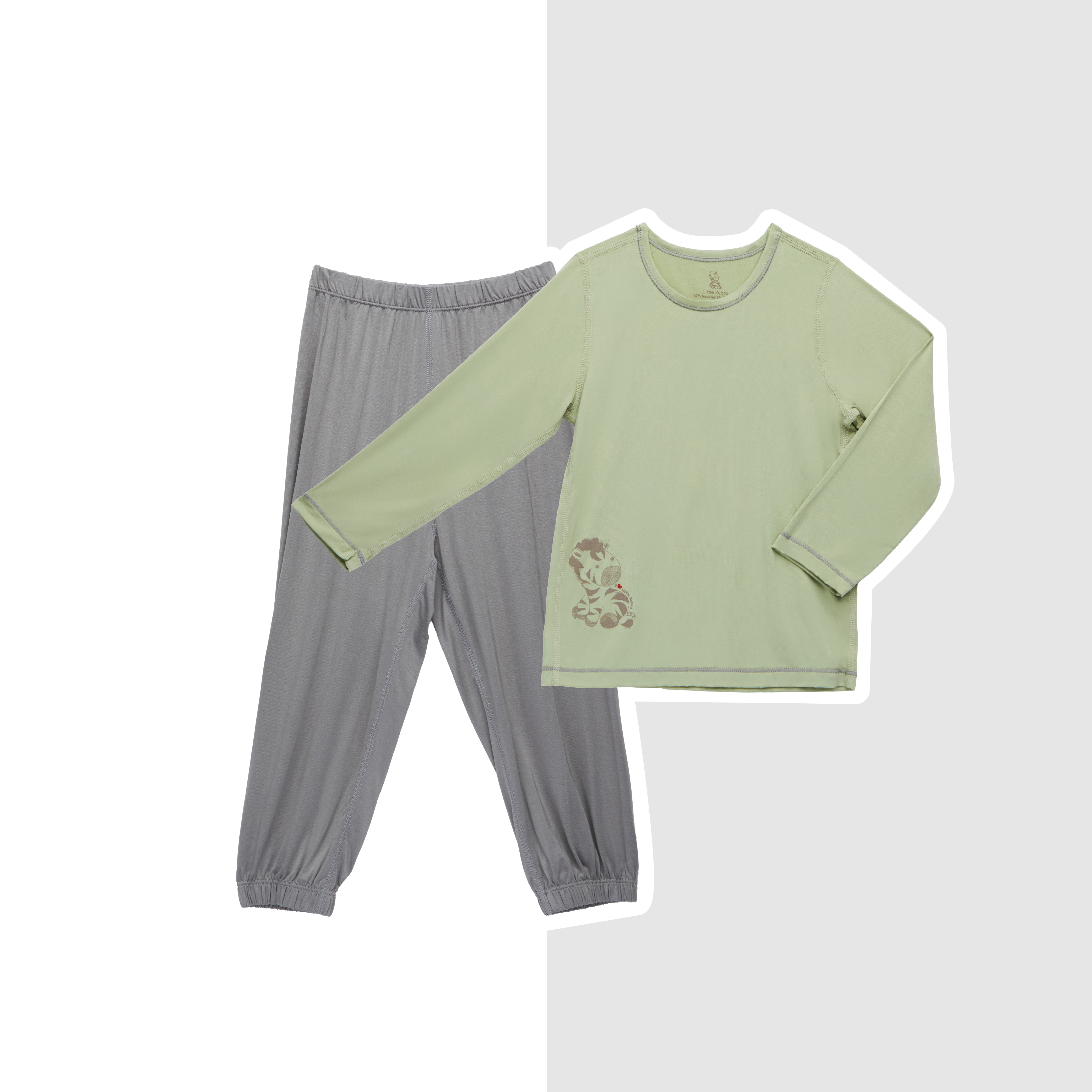 Kids Long Sleeve Sleep Wear Set (Olive)