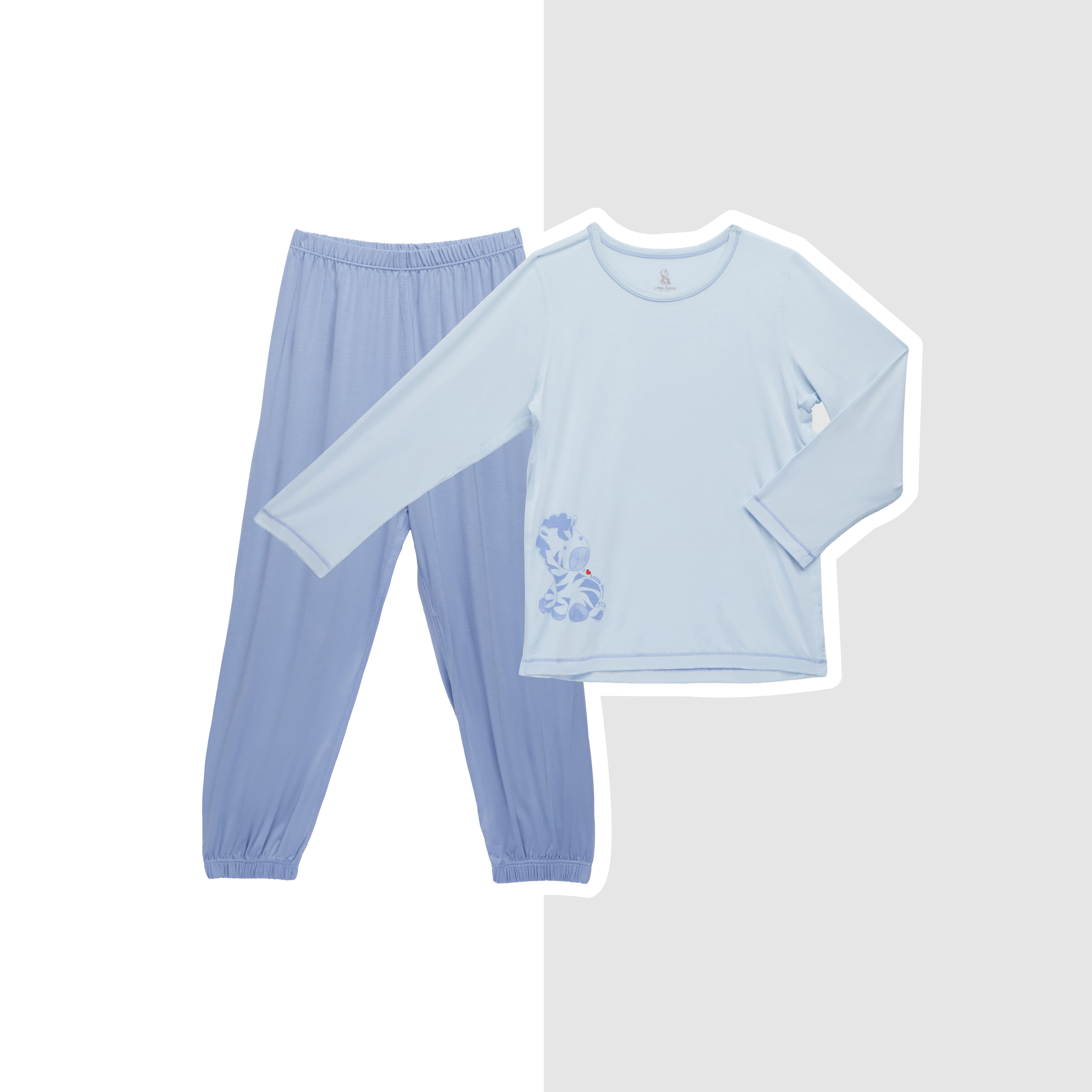 Kids Long Sleeve Sleep Wear Set (Blue)