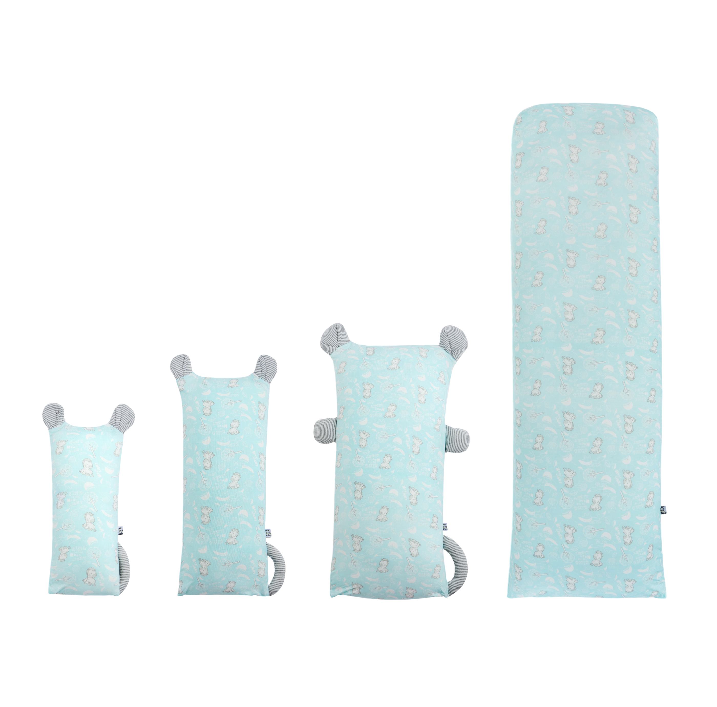 HugHug Pillow Little Zebra & Fox (S size 13x30cm)