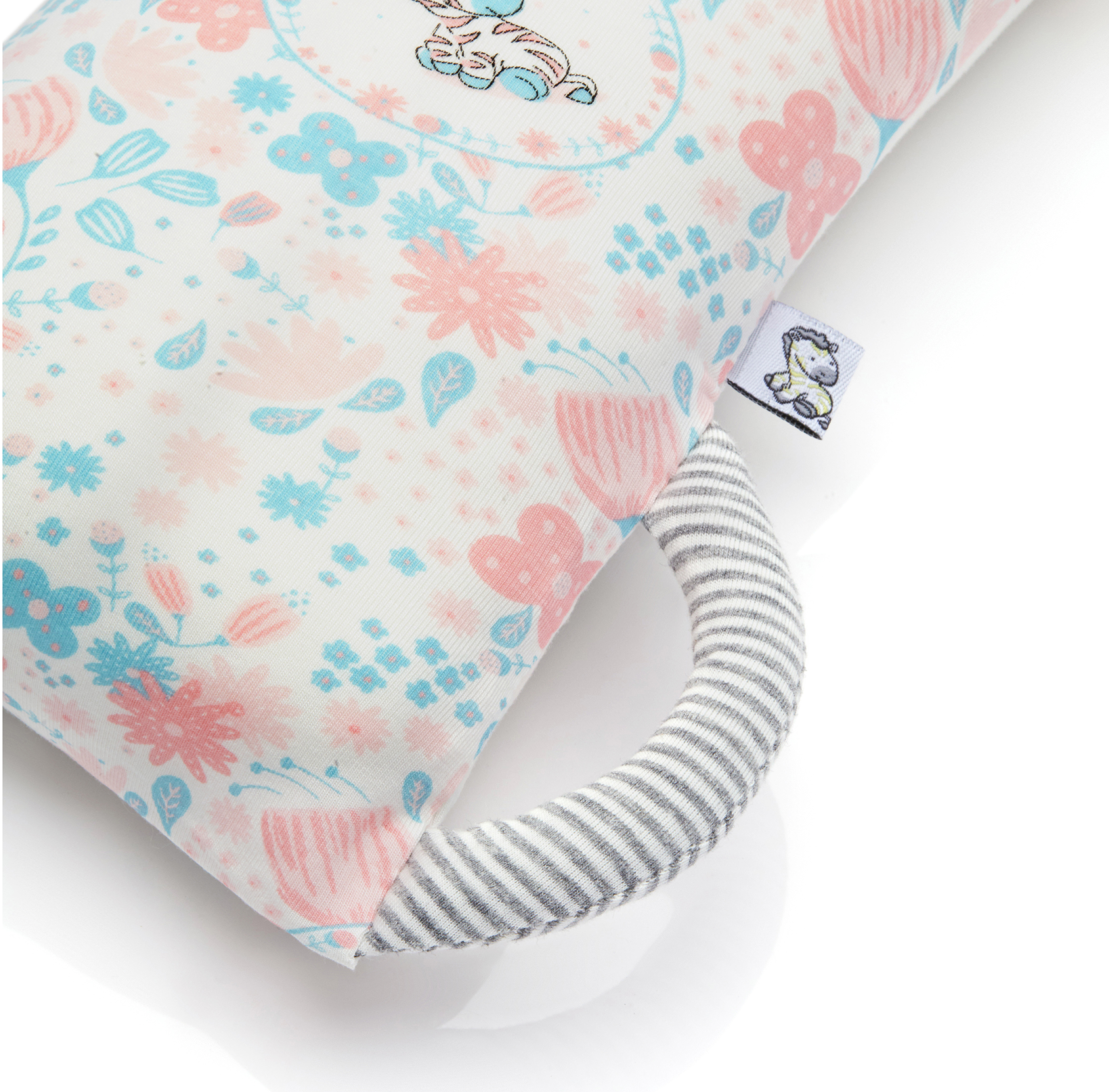 (Large) HugHug Pillow 2 Zebra Floral (25x50cm)