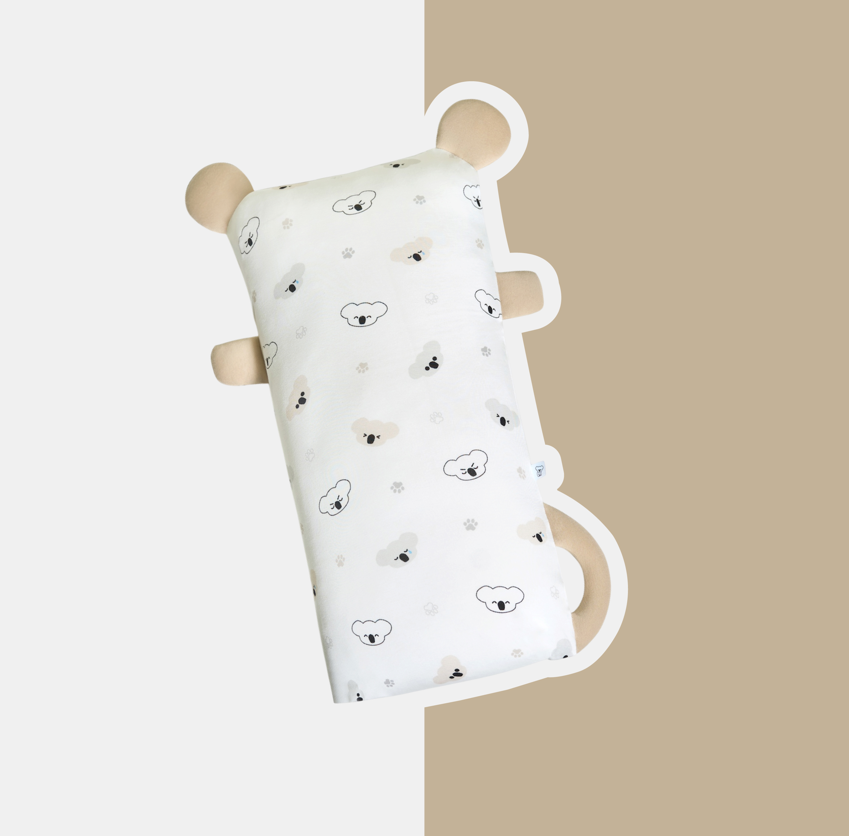 NEW HugHug Pillow (Large) Koala Cozy Taupe (27x50cm)