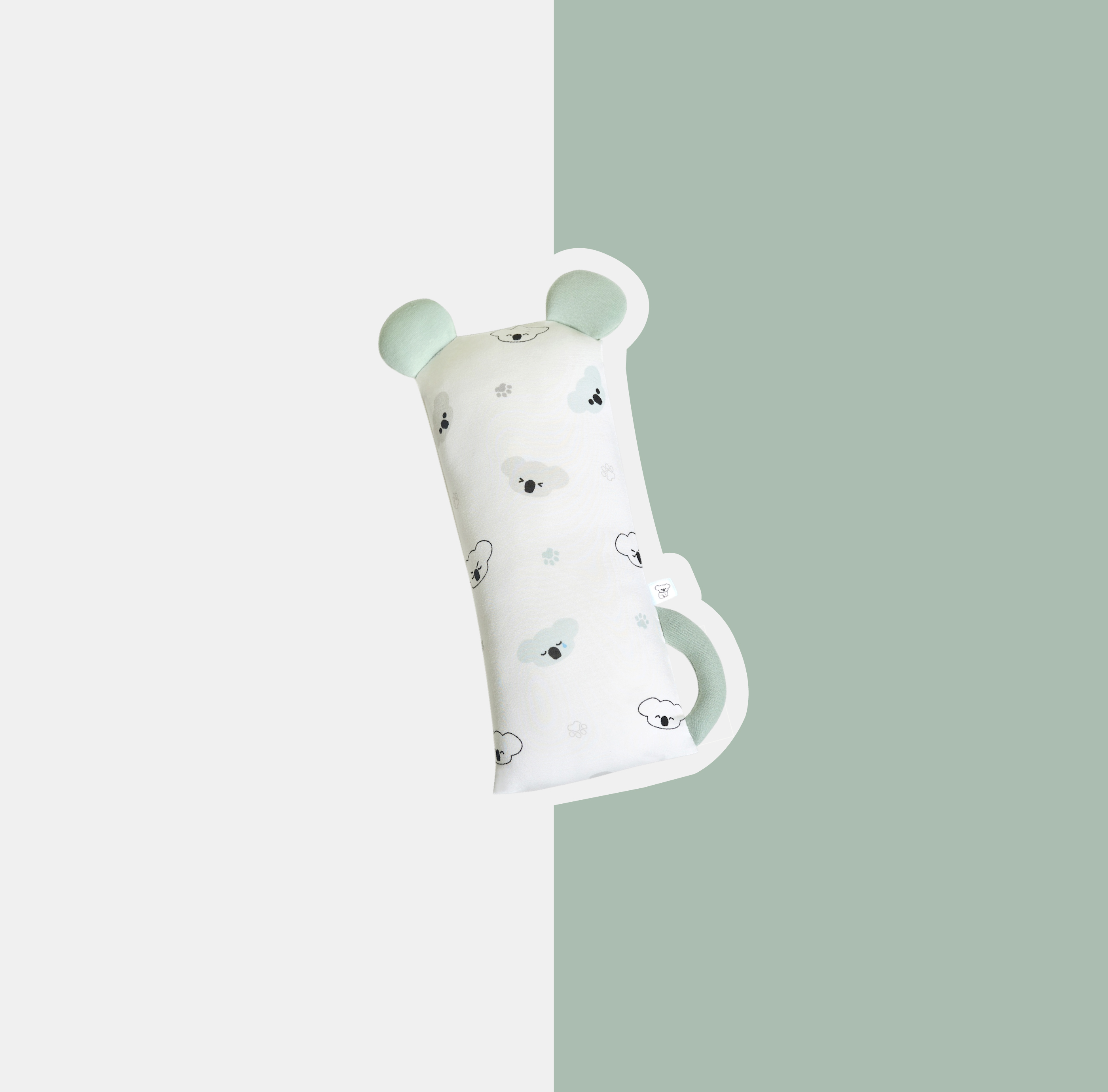 NEW HugHug Pillow (Small) Koala Calm Sage (13x30cm)