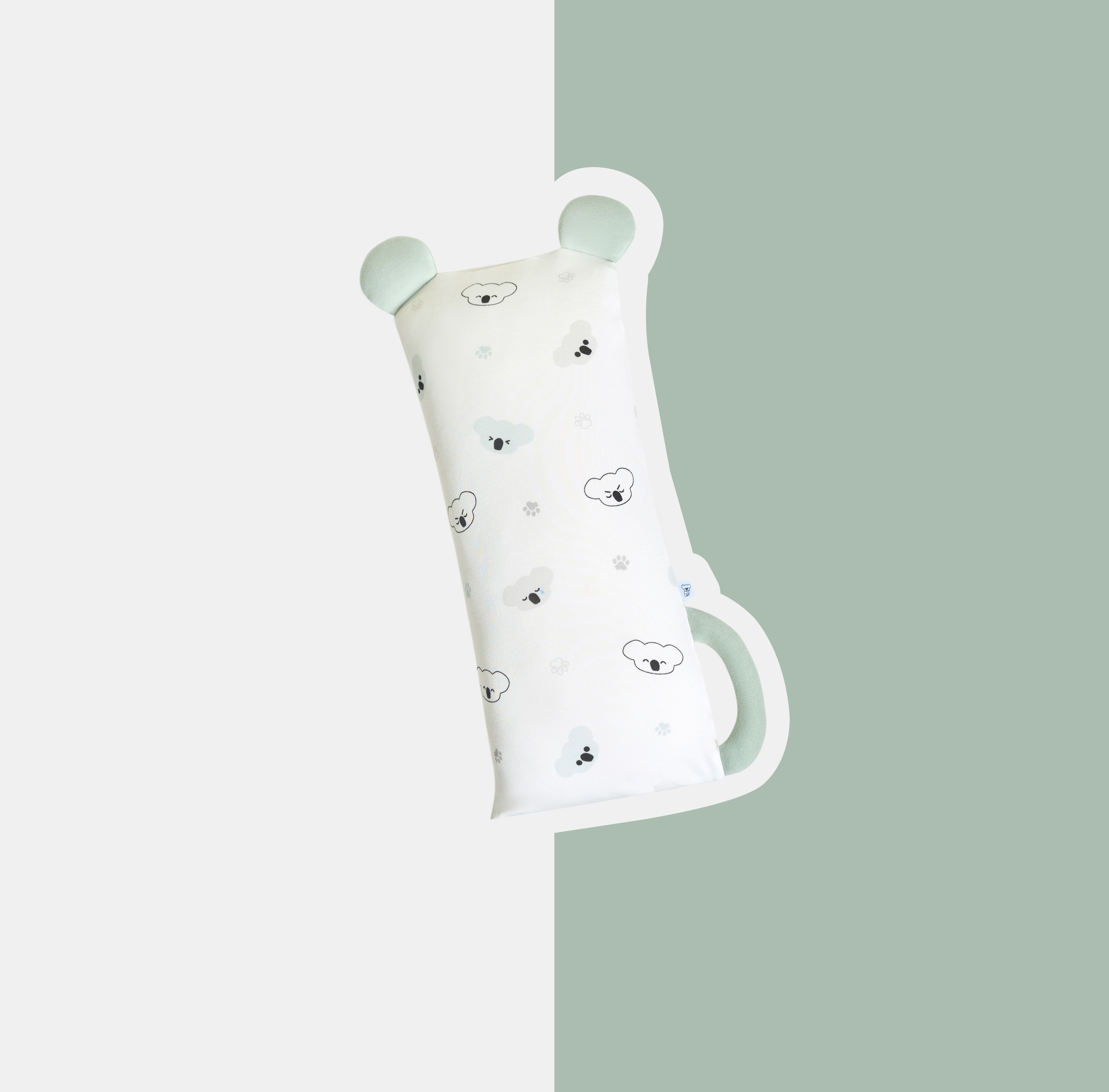 NEW HugHug Pillow (Medium) Koala Calm Sage (17x39cm)
