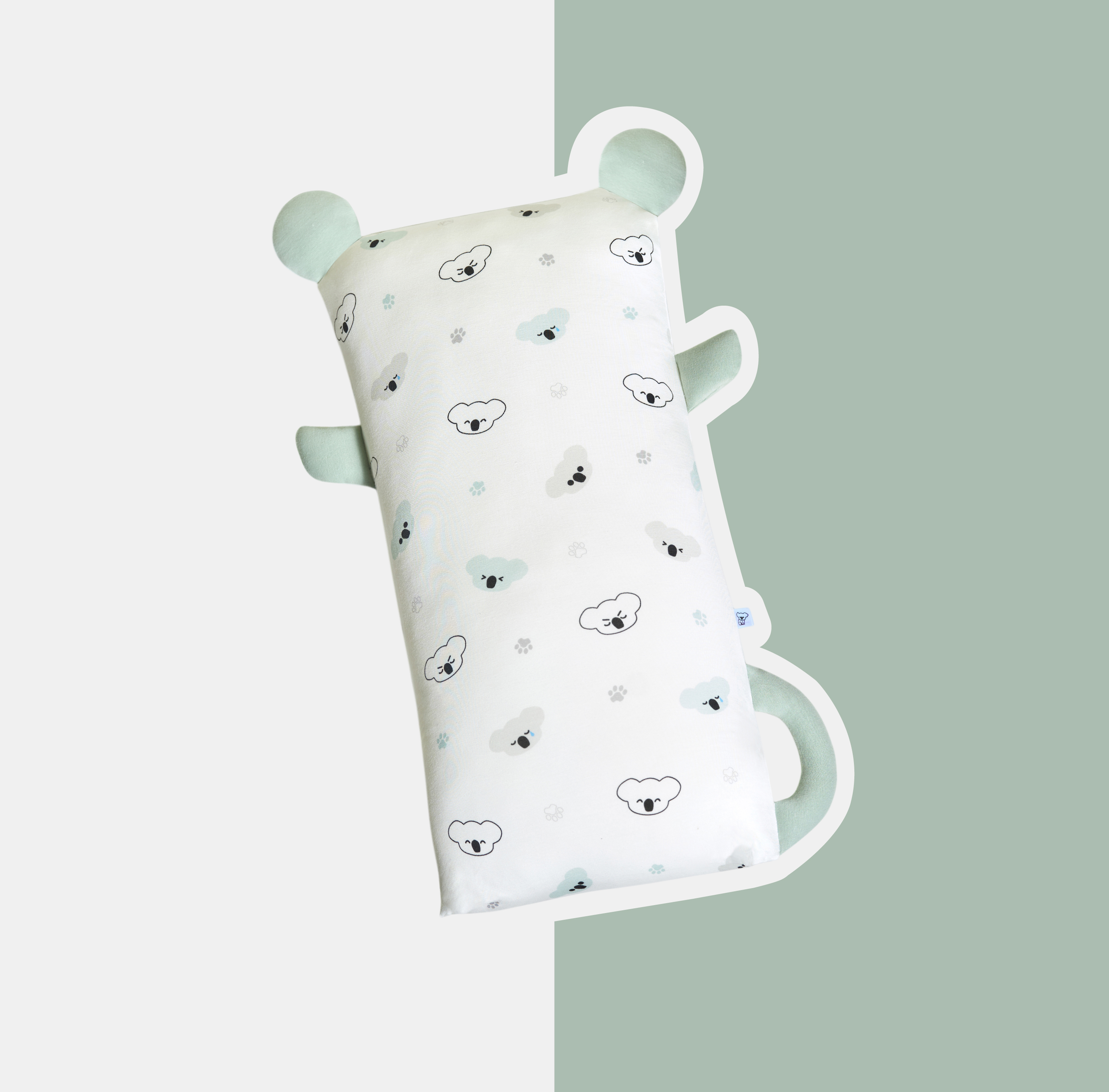 NEW HugHug Pillow (Large) Koala Calm Sage (27x50cm)