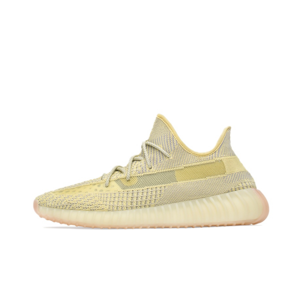 adidas originals Yeezy Boost 350 V2天使Antlia鞋帶反光版透氣輕便低幫運動休閒鞋男女同款髒黃