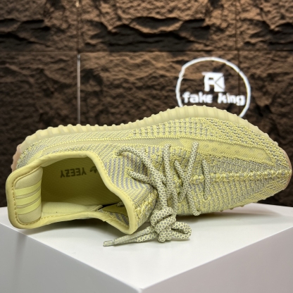 adidas originals Yeezy Boost 350 V2天使Antlia鞋帶反光版透氣輕便低幫運動休閒鞋男女同款髒黃