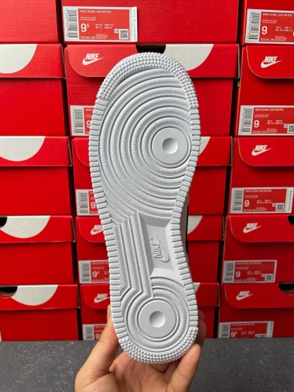 Nike Air Force 1 Essential織物合成革迷你鉤防滑减震耐磨低幫板鞋白黑紅