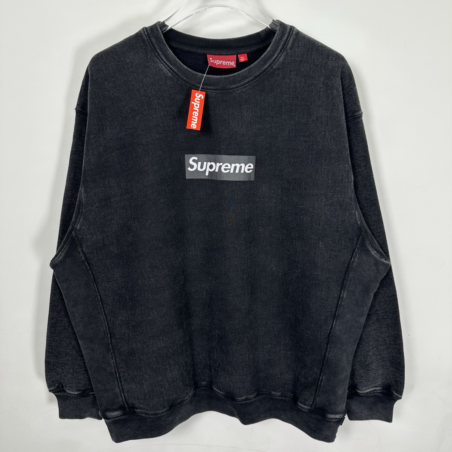 裂紋洗水BOX衛衣 SUPREME 25SS WASH BOX LOGO CREWNECK 薄絨圓領衛衣