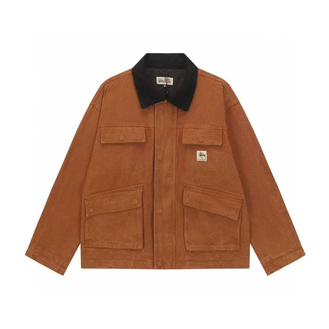 Stussy 水洗帆布工作夾克復古重工款