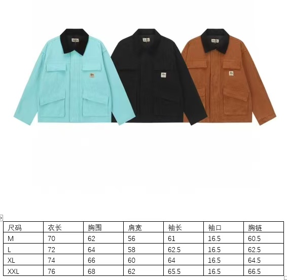 Stussy 水洗帆布工作夾克復古重工款