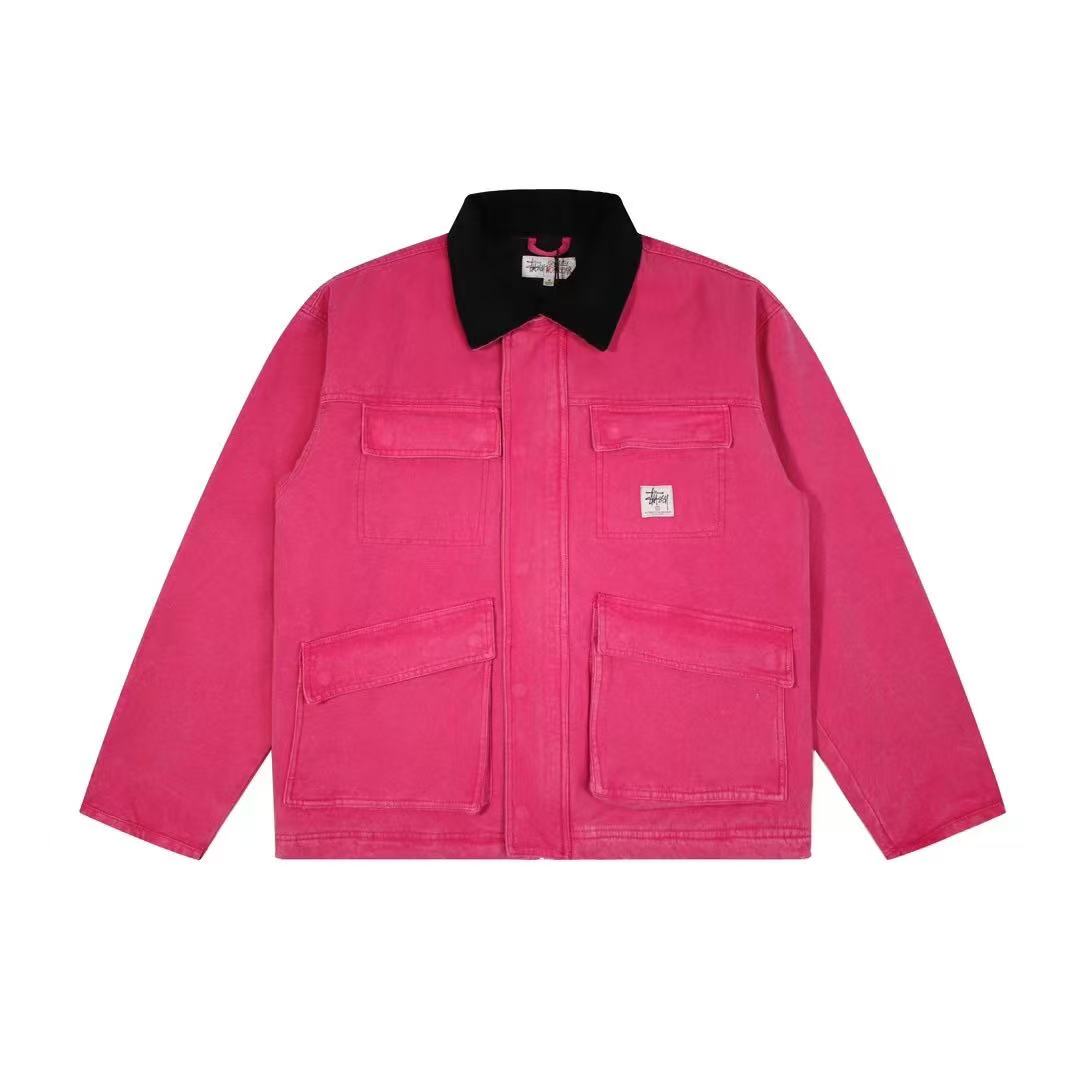 斯图西 Stussy 水洗帆布商店夹克 复古重工工装水洗棉服夹克!