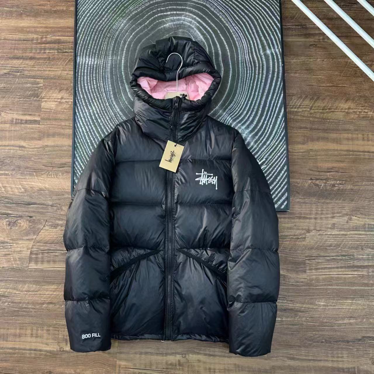 Stussy Micro Ripstop 輕羽絨連帽短款外套 純色百搭 男女同款