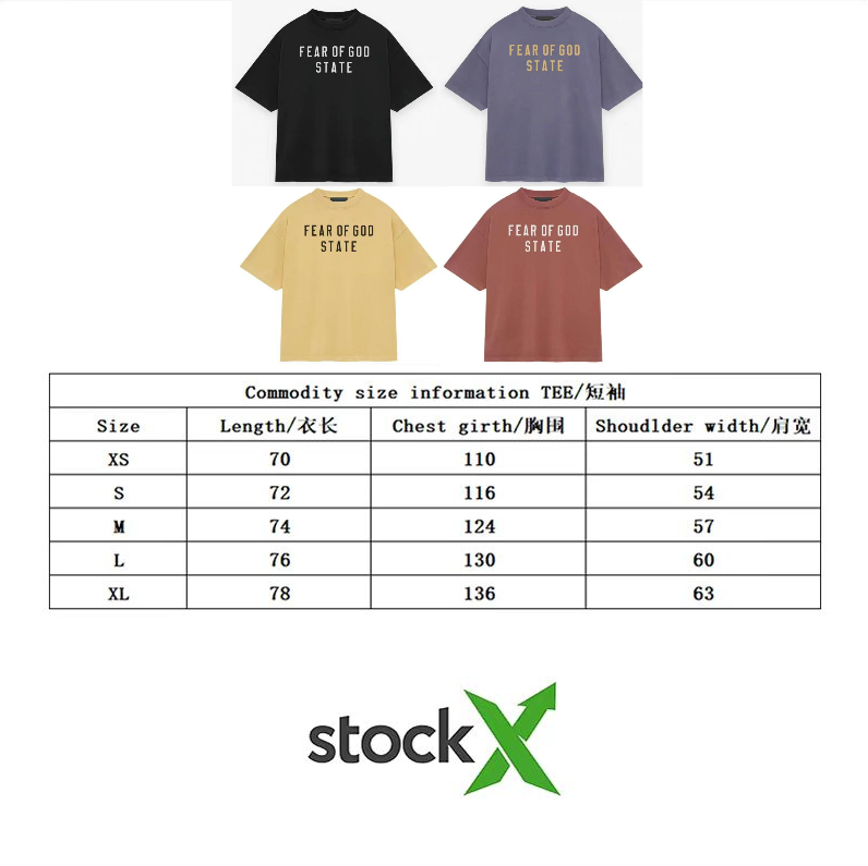 essential 美式高街重磅宽松短袖T恤   stock X版本