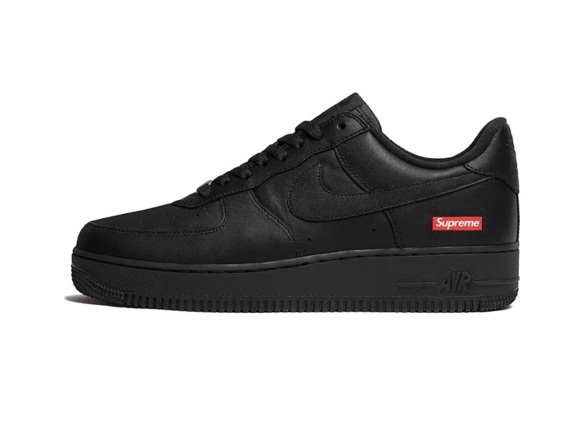 Supreme x Nike Air Force 1 box logo 黑色