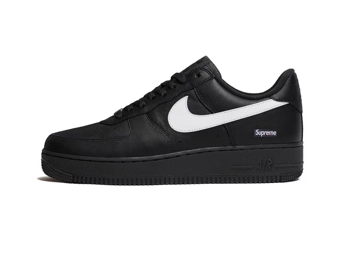 Supreme x Nike Air Force 1 box logo 黑白