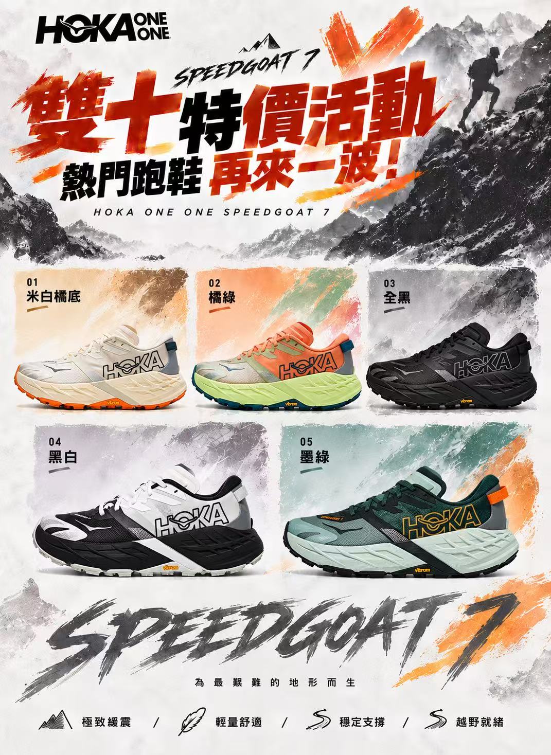 HOKA ONE ONE SPEEDGOAT 7 （尺碼需偏大半）