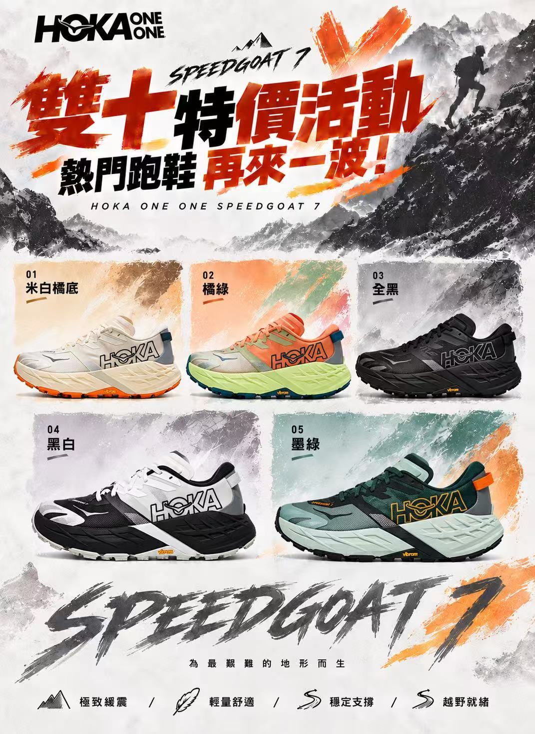 HOKA ONE ONE SPEEDGOAT 7 （尺碼需偏大半）