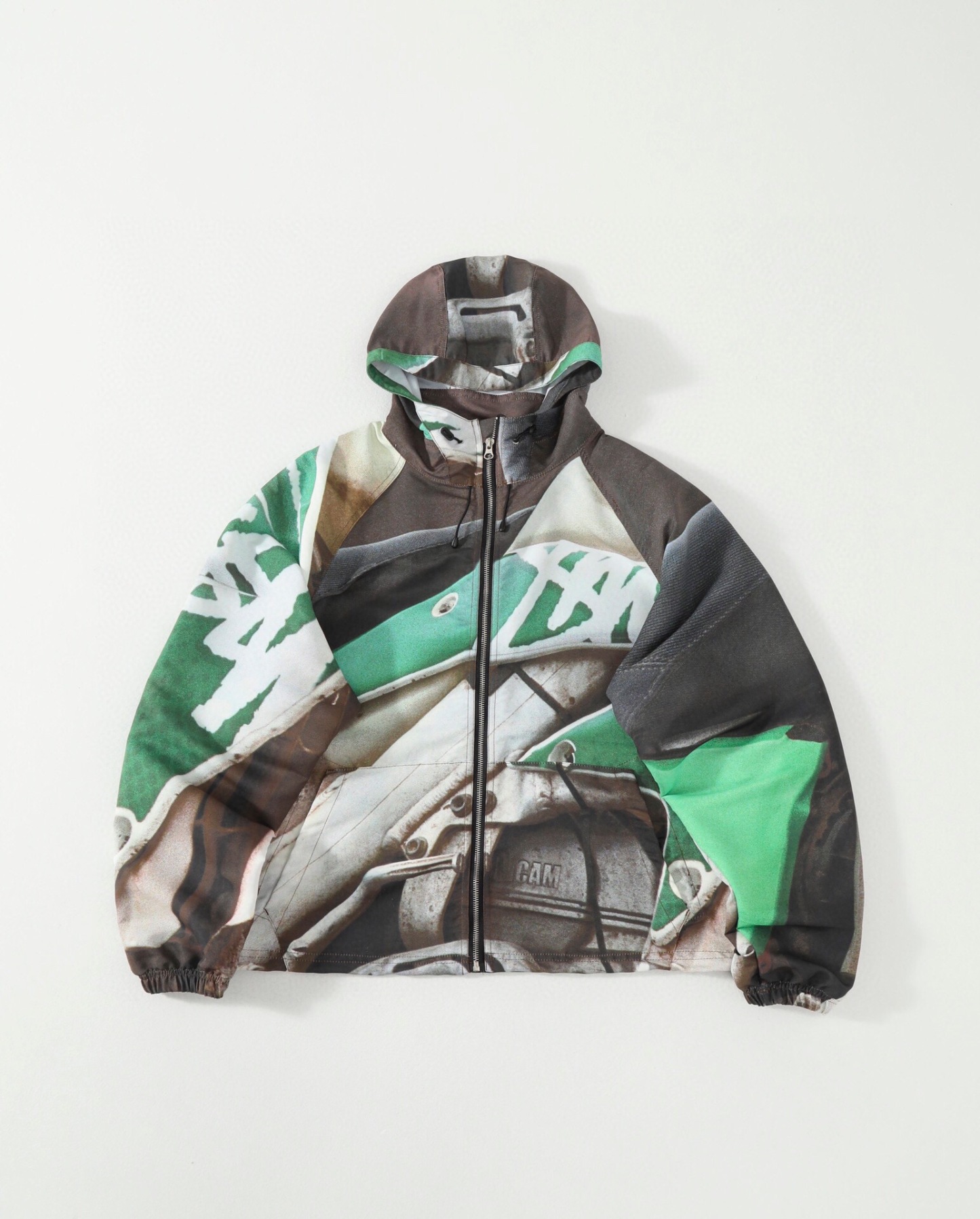 Stussy SS25 BEACH SHELL BAJA PRINT 拉鍊夾克外套 男女同款