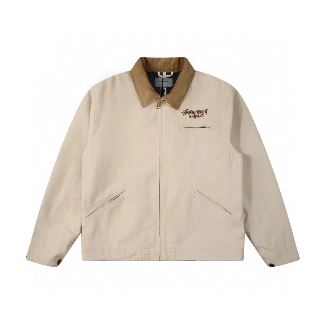 carhartt卡哈特底特律夾克聯名stussy斯圖西古著夾克外套