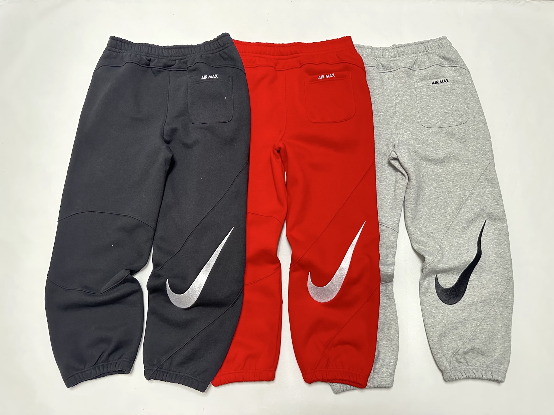  SUPREME X NIKE 聯名款刺繡logo寬鬆束腳加絨加厚針織運動褲