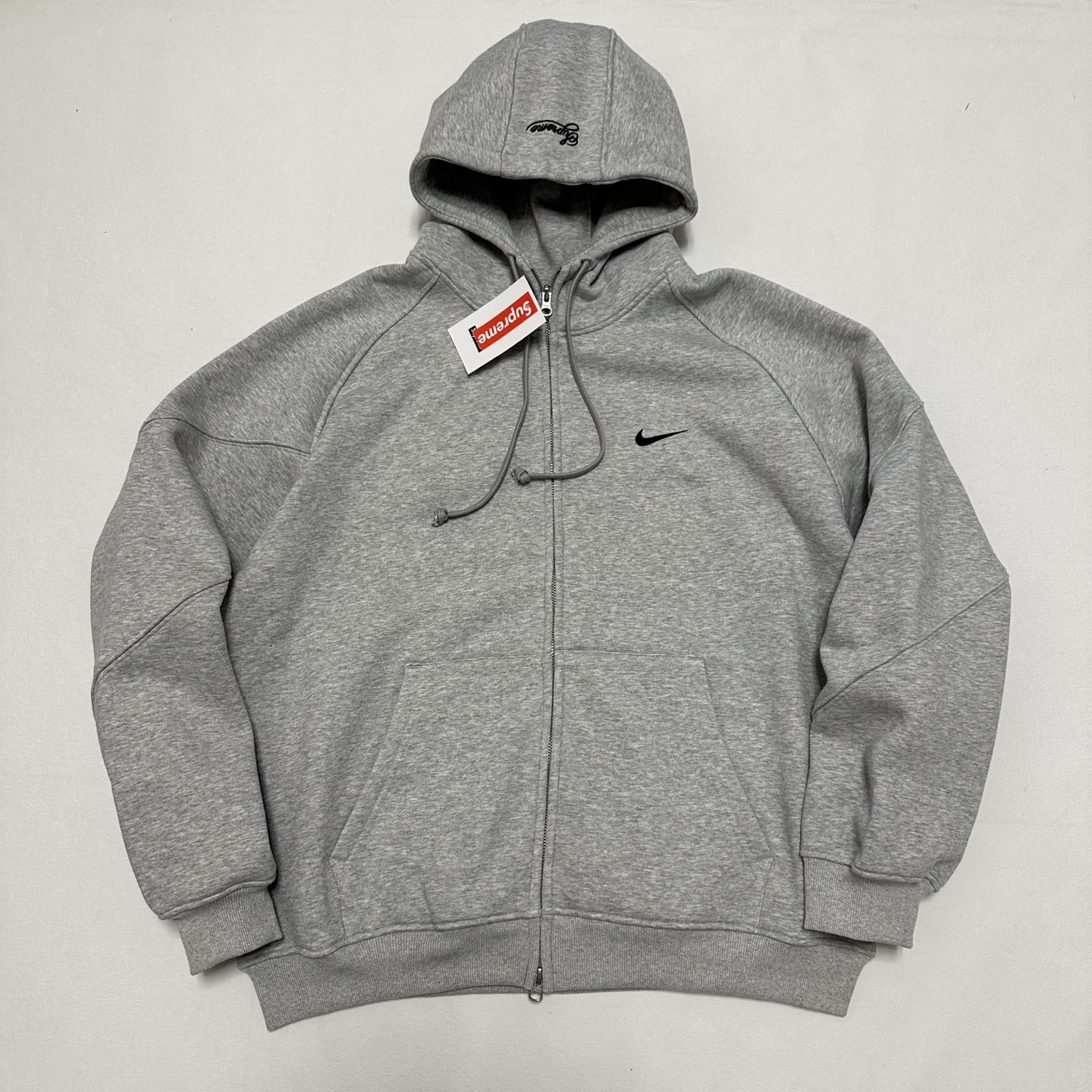 耐克衛衣 SUPREME X NIKE 聯名款 SWEATSHIRT 刺繡logo加絨加厚連帽拉鍊衛衣 
