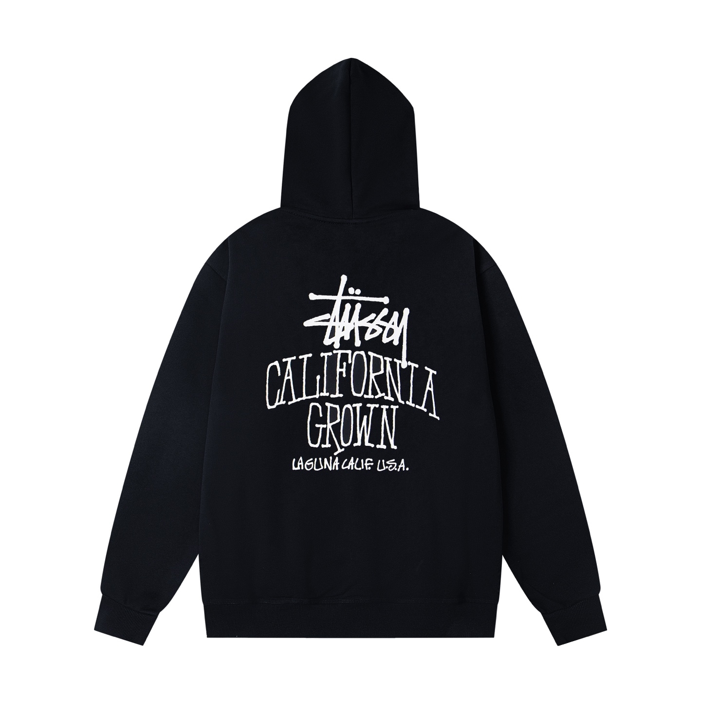 Stussy 斯圖西 FW25 SS25 CALI GROWN ZIP HOODIE 背面英文logo拉鍊連帽外套衛衣