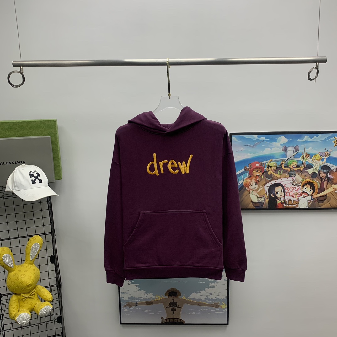 DREW HOUSE 2023新款字母刺繡連帽休閒衛衣