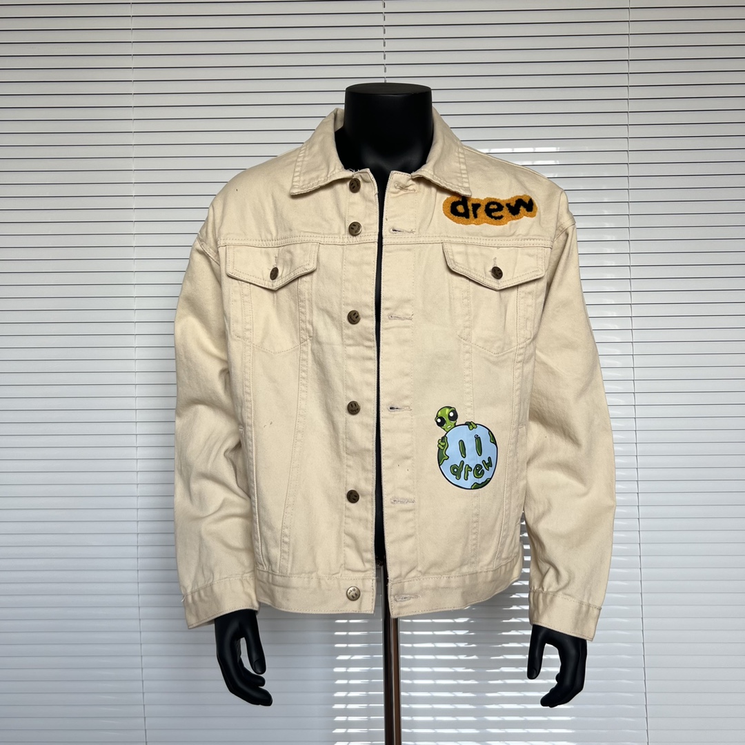 Drew House 笑臉系列字母 logo 系列男女牛仔夾克外套