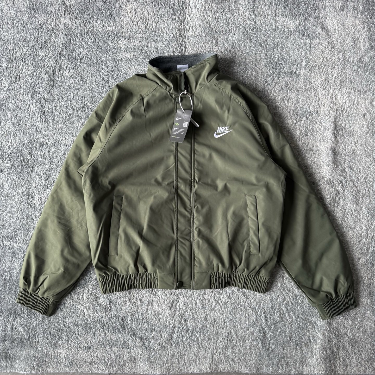 NIKE 耐吉哈靈頓搖粒絨立領夾克寬鬆外套男 24 秋季新款復古立領夾克外套