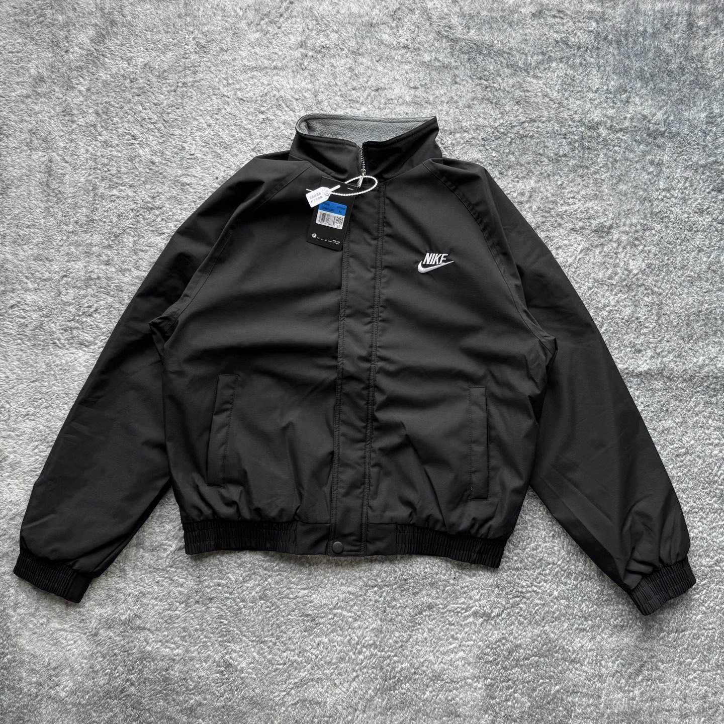 NIKE 耐吉哈靈頓搖粒絨立領夾克寬鬆外套男 24 秋季新款復古立領夾克外套