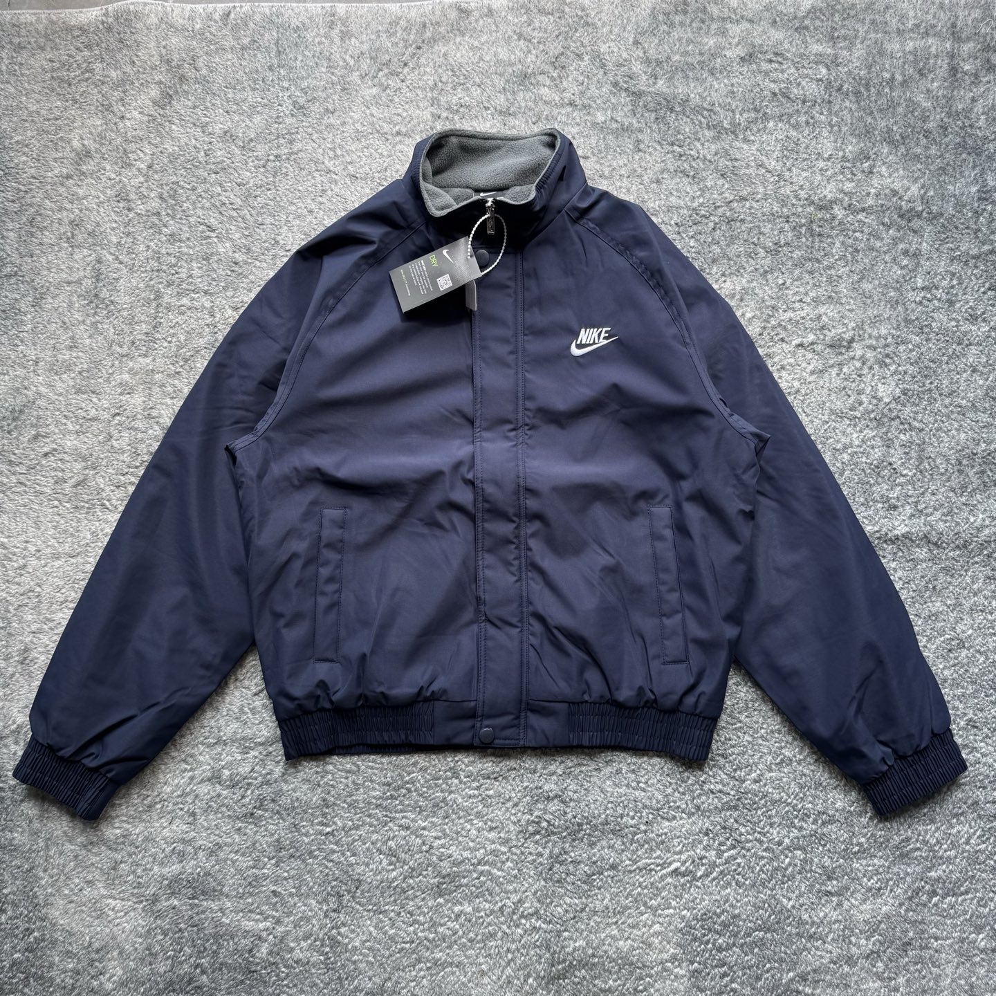 NIKE 耐吉哈靈頓搖粒絨立領夾克寬鬆外套男 24 秋季新款復古立領夾克外套