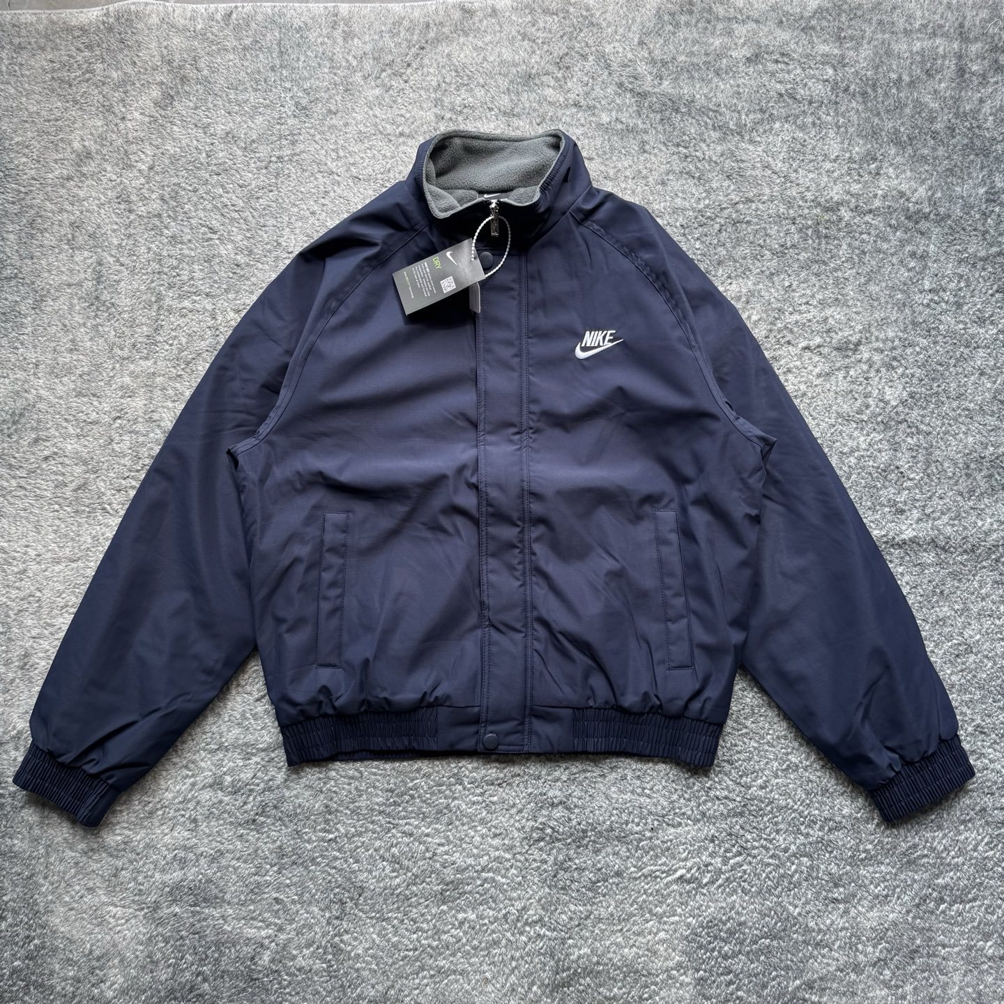 NIKE 耐吉哈靈頓搖粒絨立領夾克寬鬆外套男 24 秋季新款復古立領夾克外套