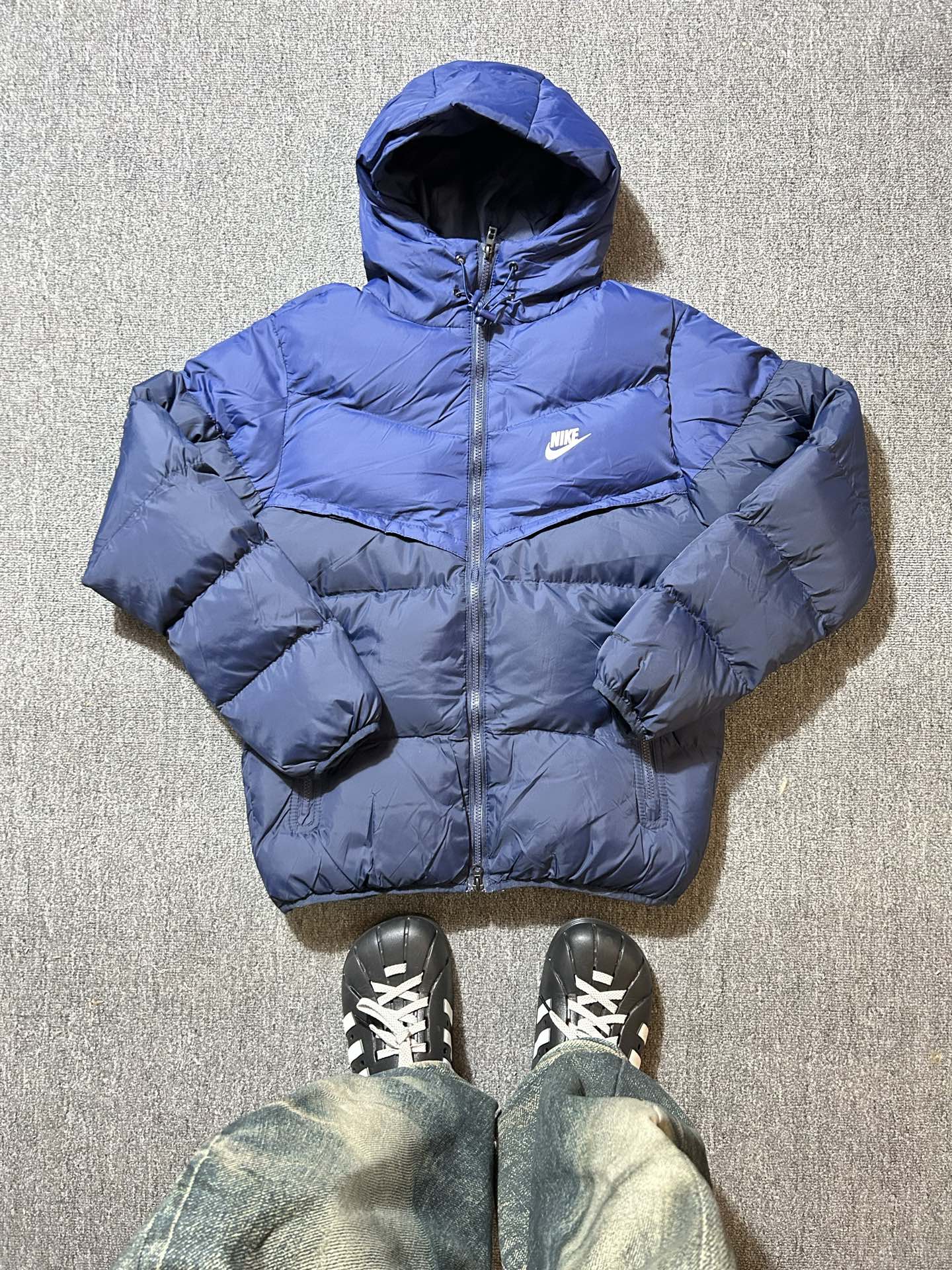 nike純色連帽羽絨棉服