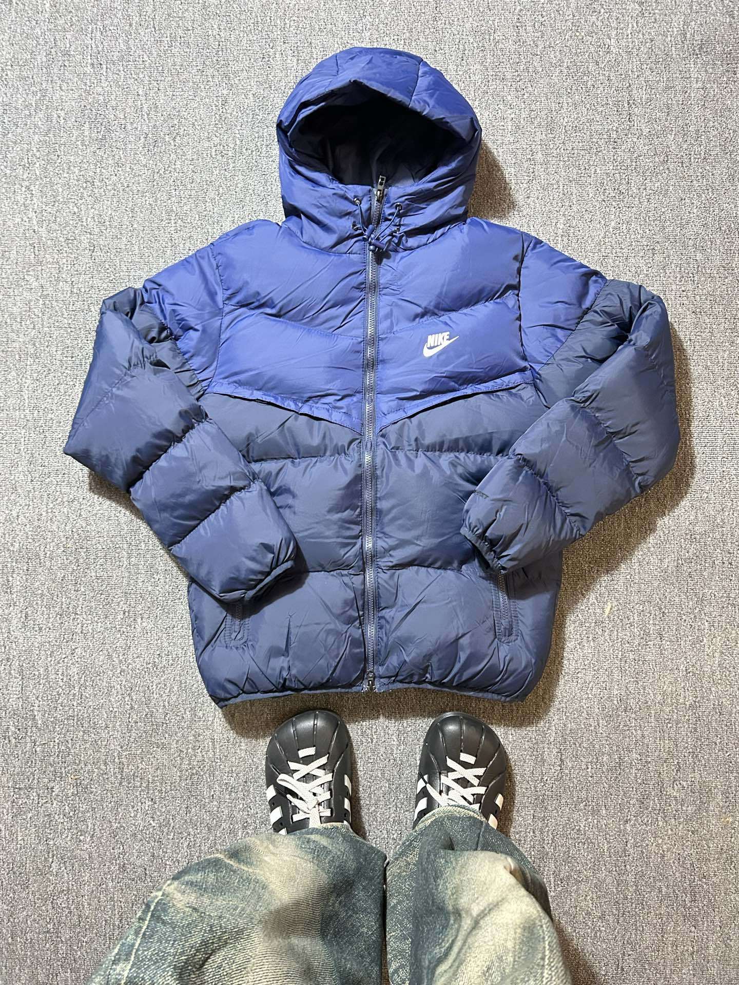 nike純色連帽羽絨棉服