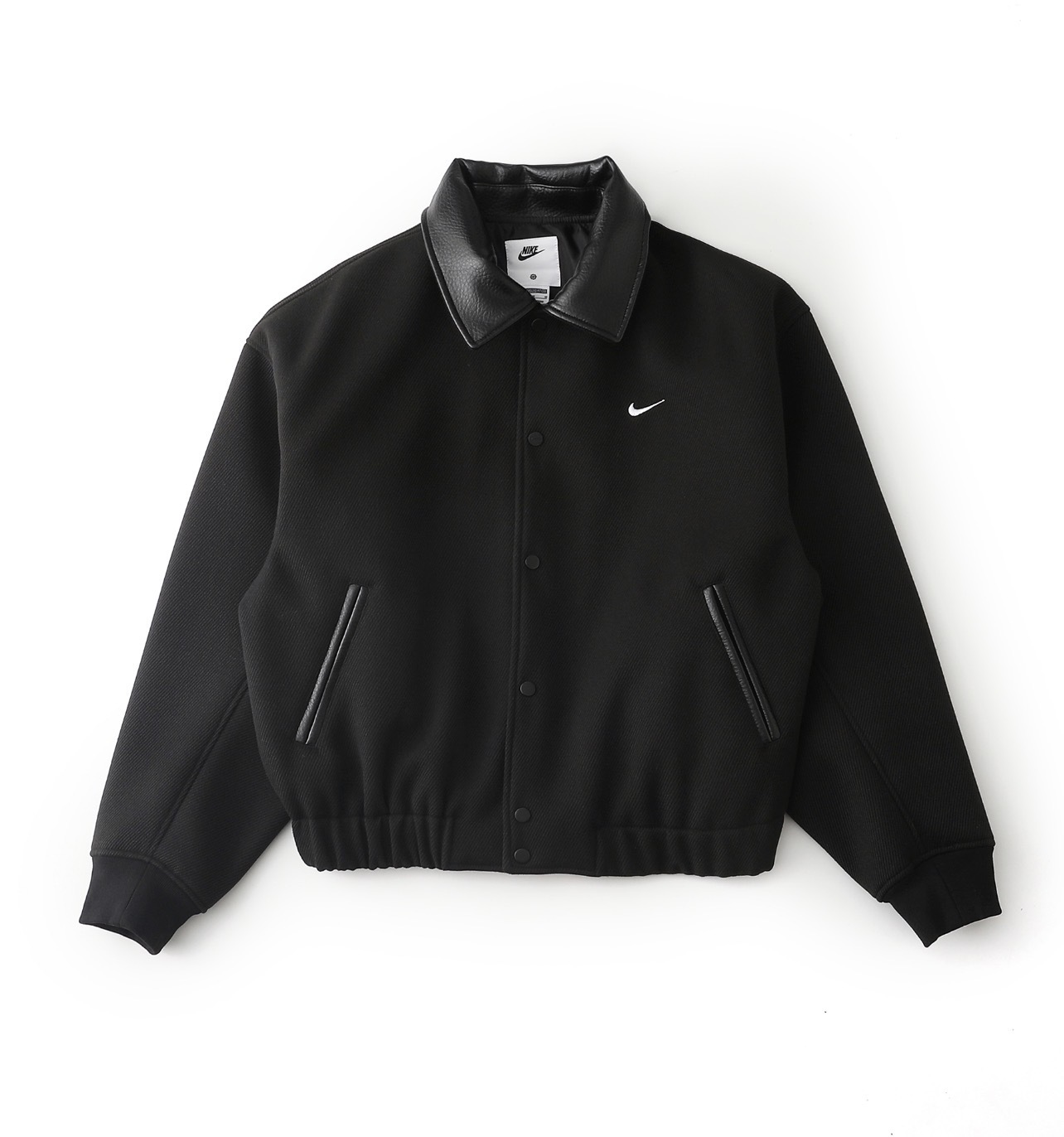 Nike Solo Wool Varsity 毛呢皮質翻領夾克外套