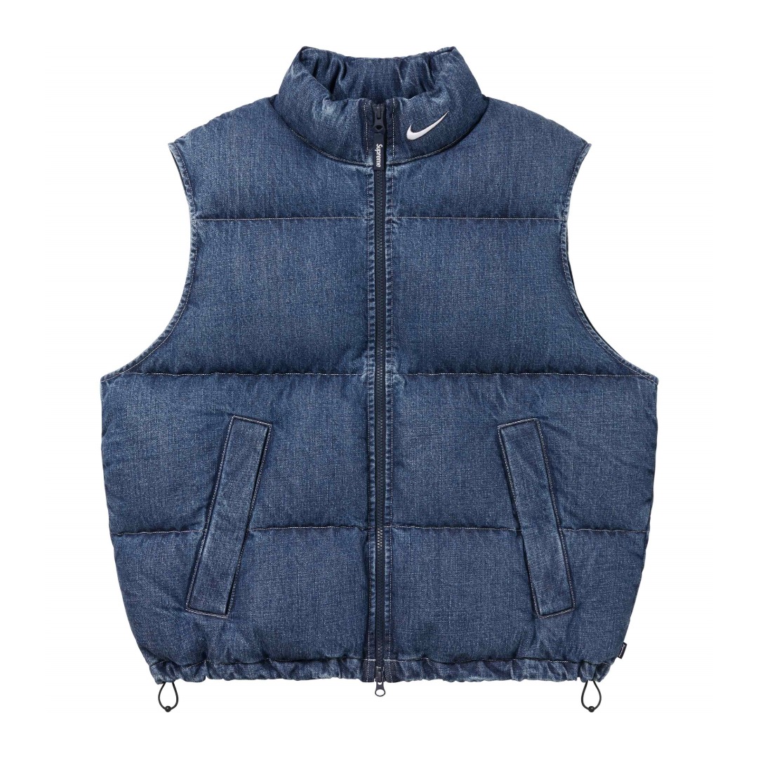 Supreme Denim PUFFER VEST Nike 聯名牛仔馬甲