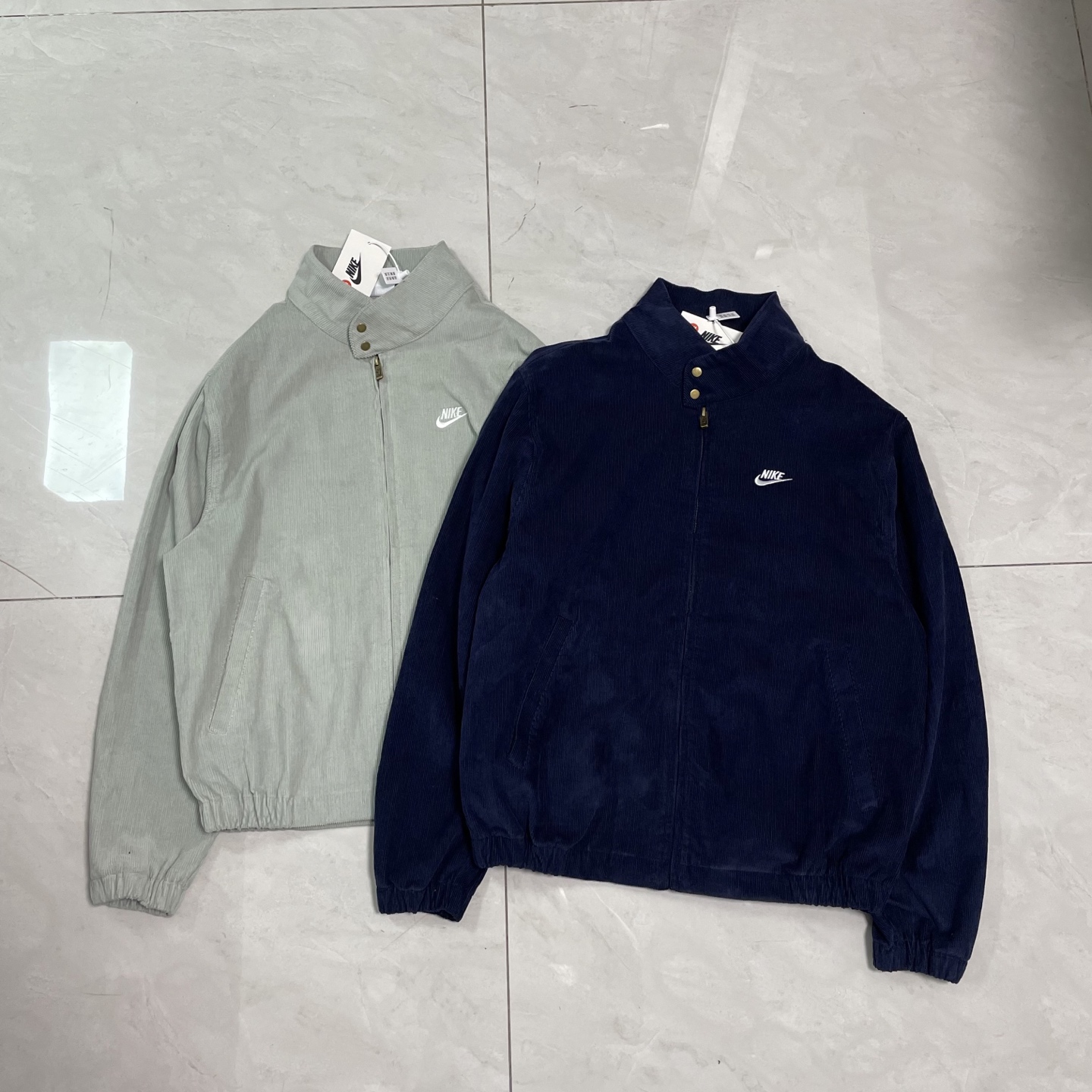 春秋季經典Nike立領耐克燈芯絨刺繡小標夾克外套