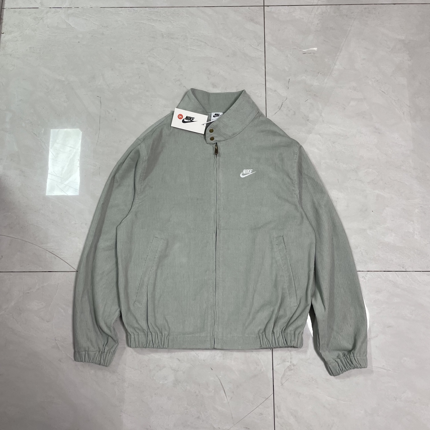 春秋季經典Nike立領耐克燈芯絨刺繡小標夾克外套